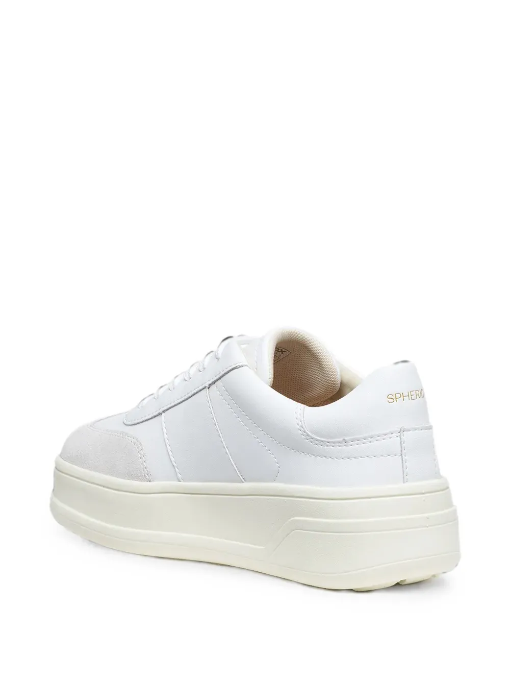 Geox Spherica Ecub-2 platform sneakers Wit