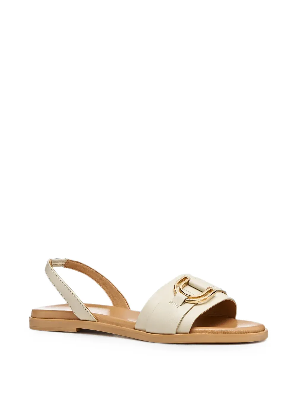 Geox Naileen slingback sandalen met gespdetail Beige