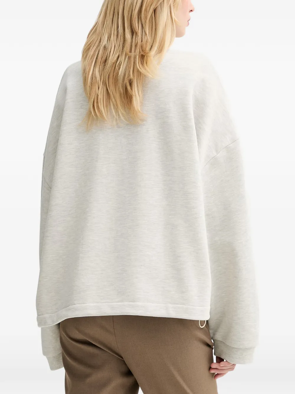 Gestuz GZnormi half-zip funnel-neck sweatshirt Grijs