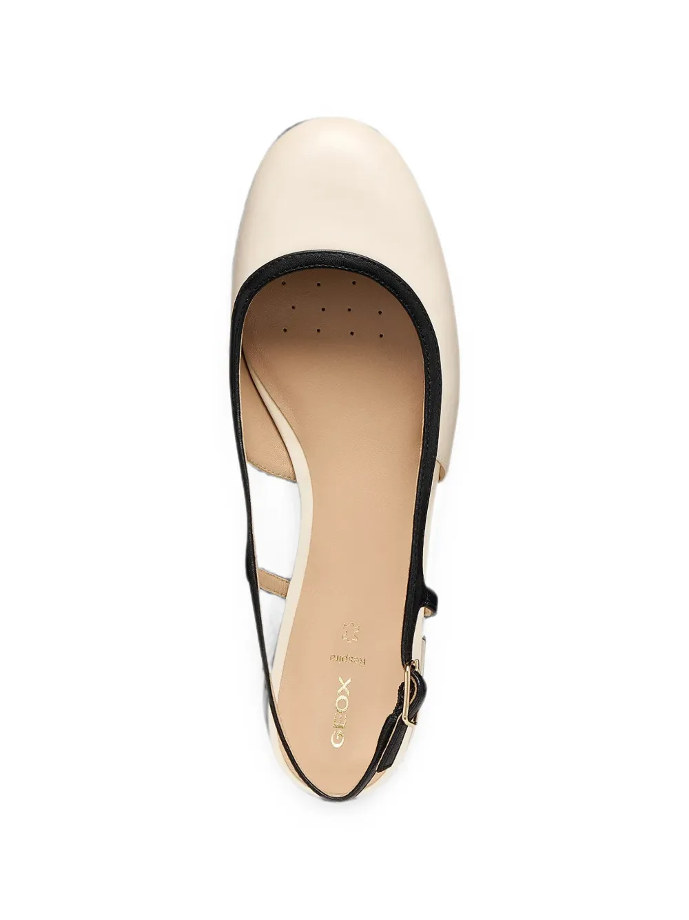 Geox Virnilisa B slingback contrast-trim ballet flats Beige