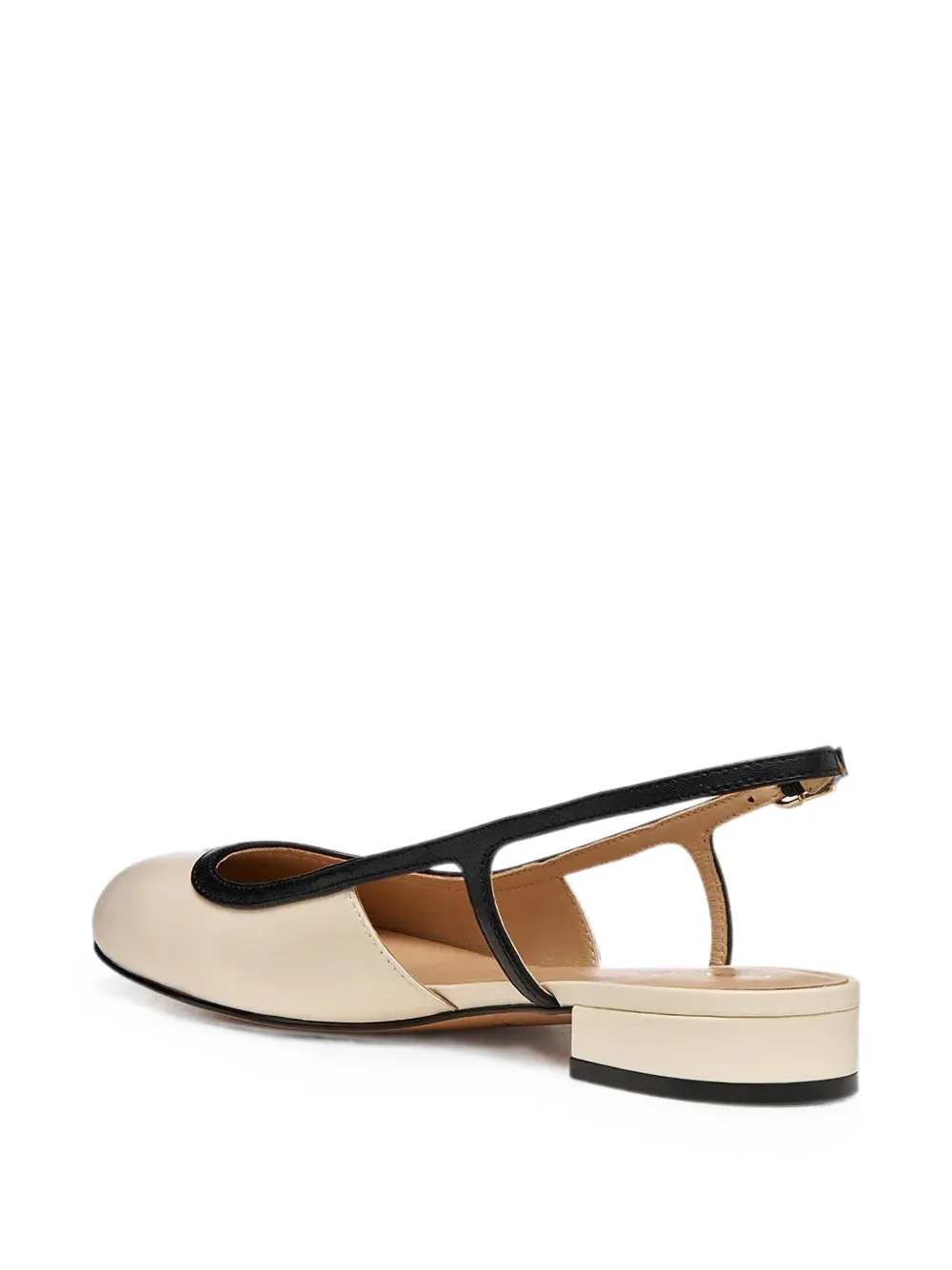 Geox Virnilisa B slingback contrast-trim ballet flats Beige