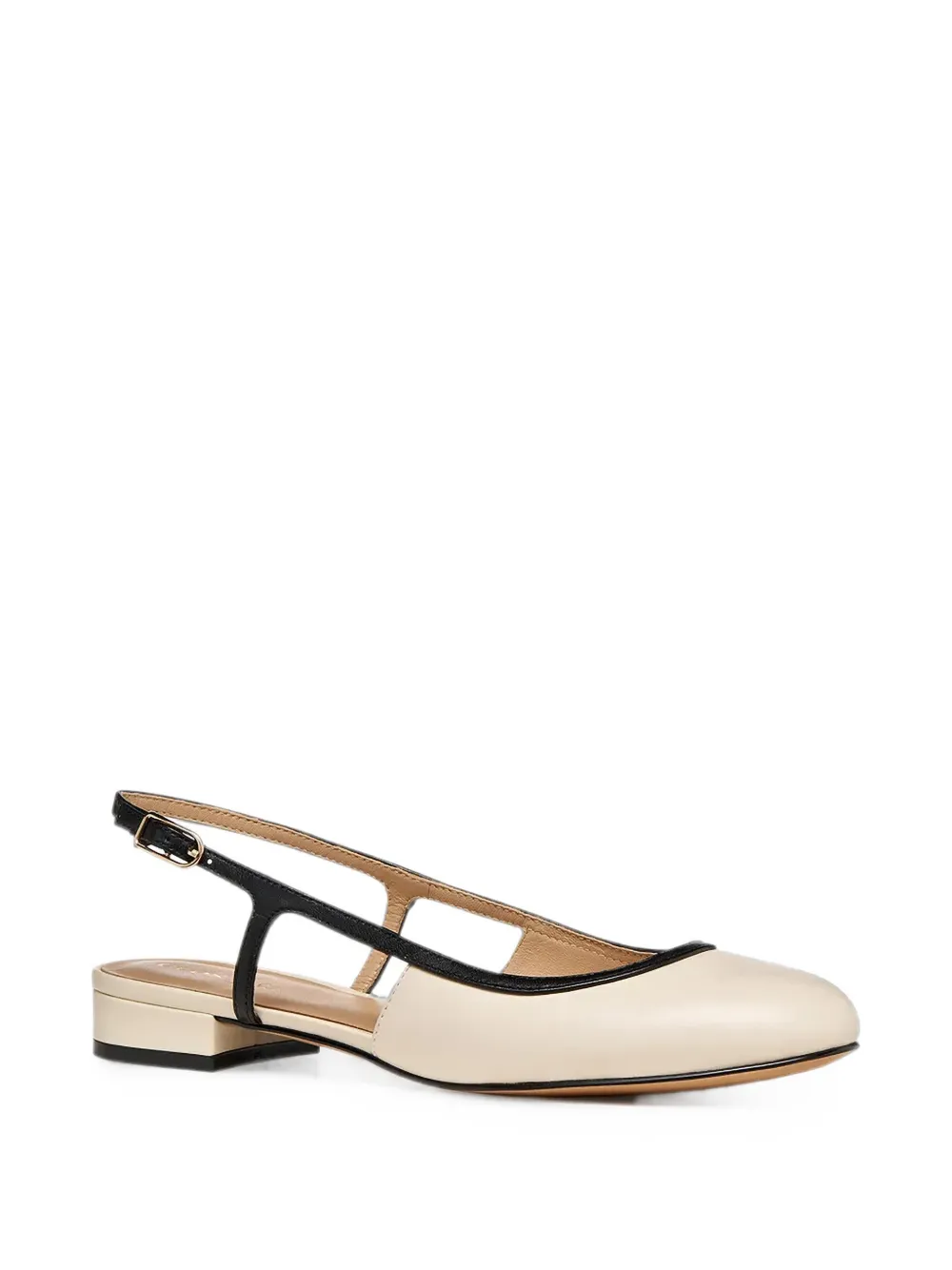 Geox Virnilisa B slingback contrast-trim ballet flats Beige
