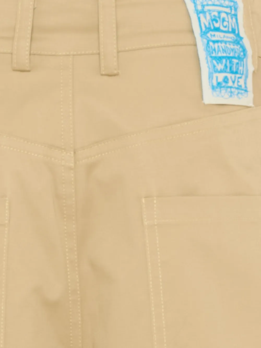 MSGM Kids Shorts met zak Beige