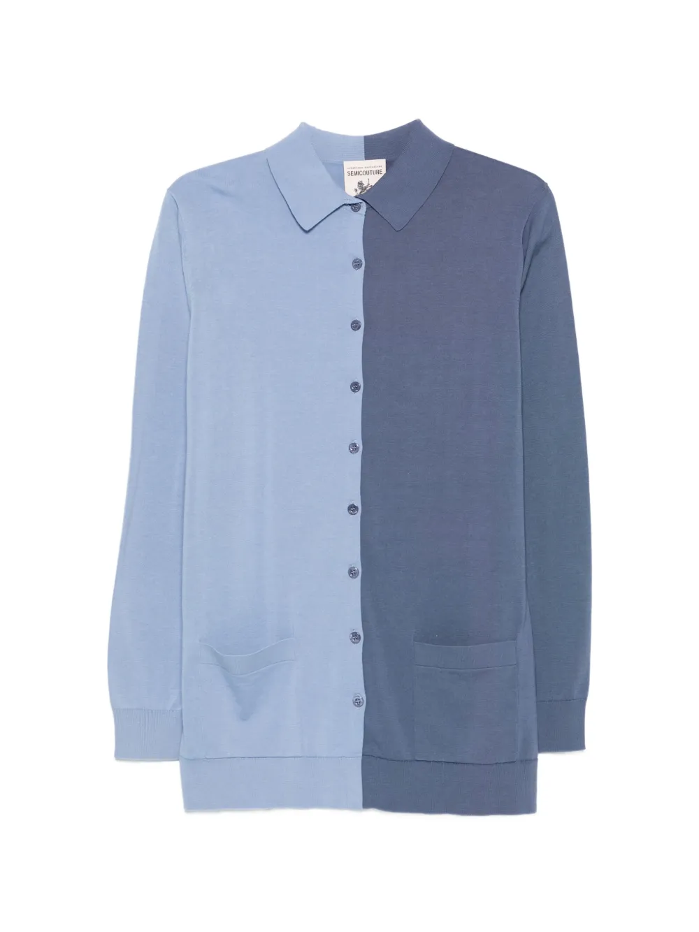 Semicouture colour-block cardigan - Blu