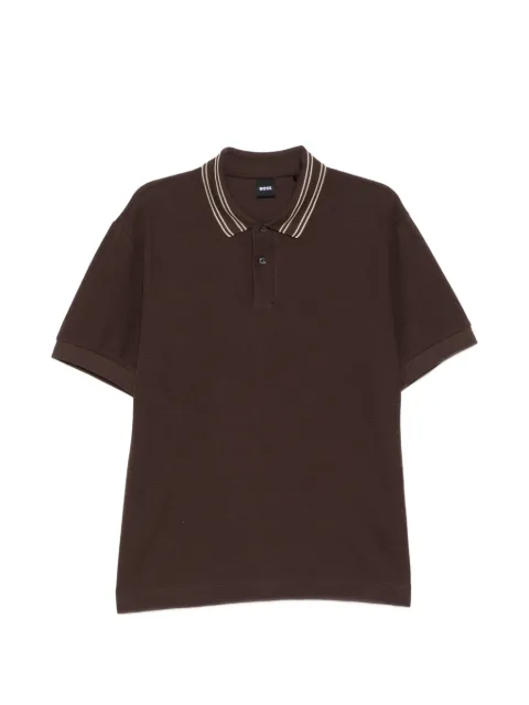 BOSS Polo in cotone con ricamo logo