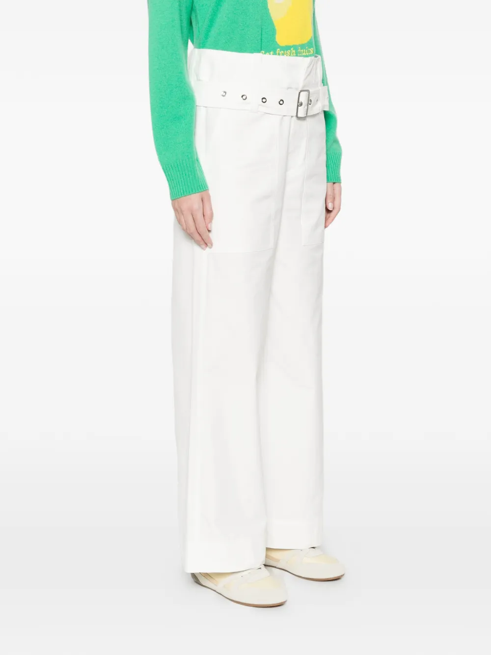  Seafarer Melie Belt-loop Trousers - White 