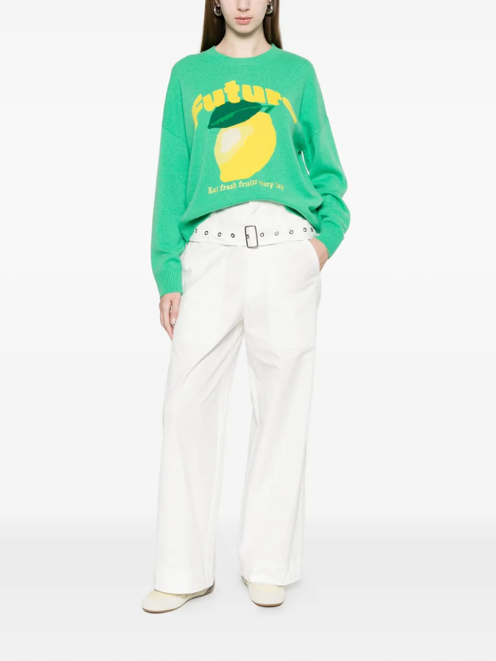 Seafarer Melie Belt-loop Trousers - White 