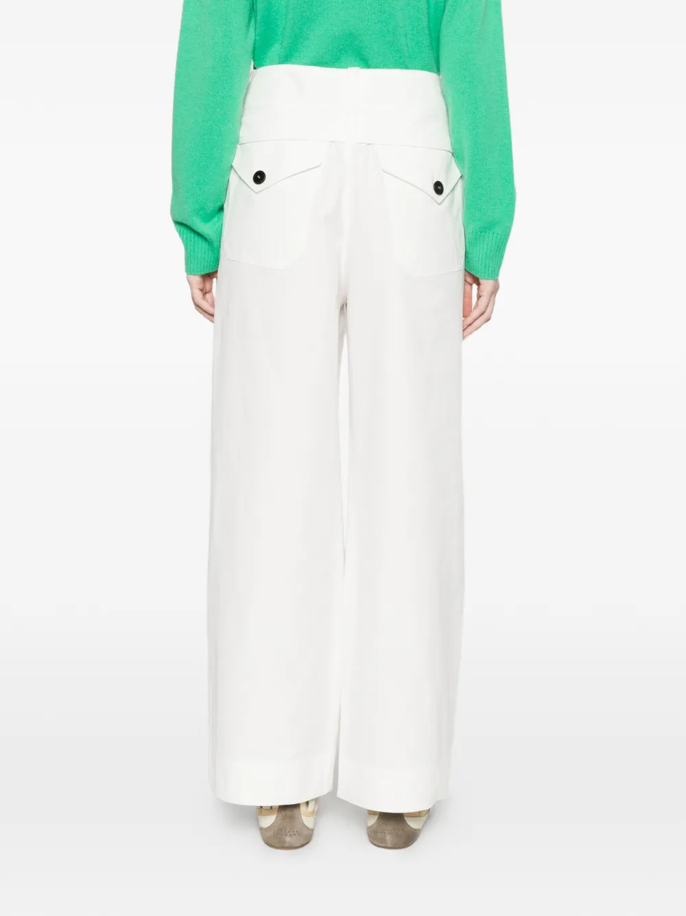 Seafarer Melie broek met ceintuur Wit