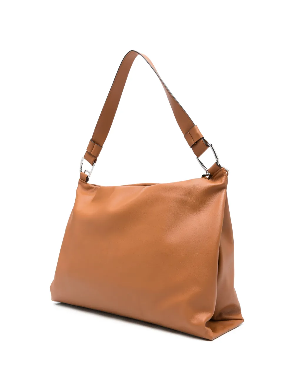  Cromia Chain Leather Tote Bag - Brown 