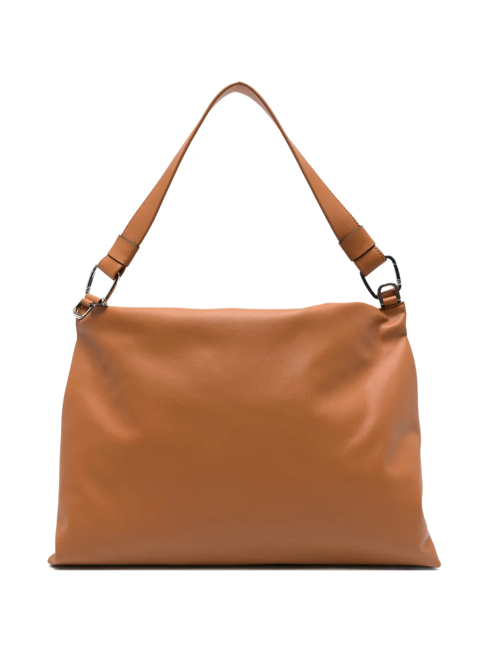 cromia chain leather tote bag - Marrone