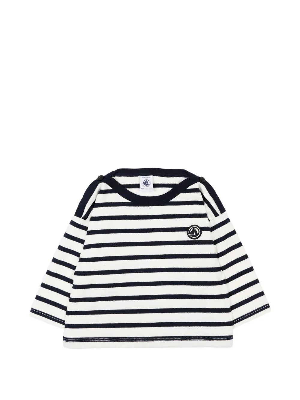 Petit Bateau striped long-sleeve T-shirt - Bianco