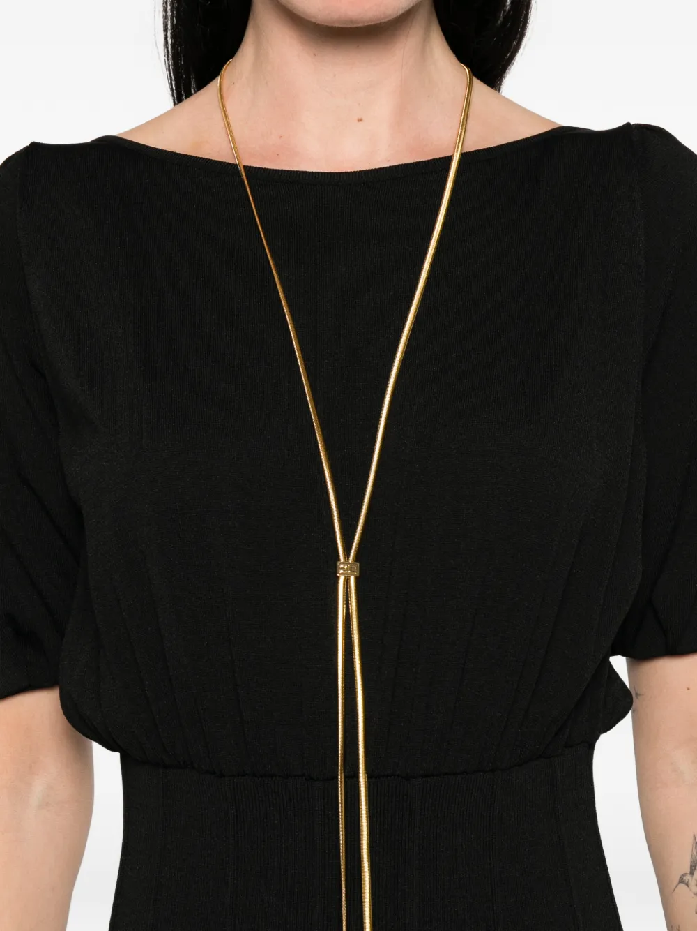 Elisabetta Franchi Mini-jurk met open rug Zwart