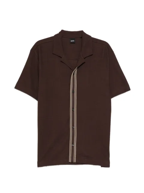 BOSS knitted button shirt