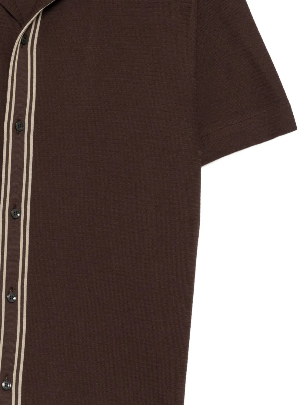  Boss Knitted Button Shirt - Brown 