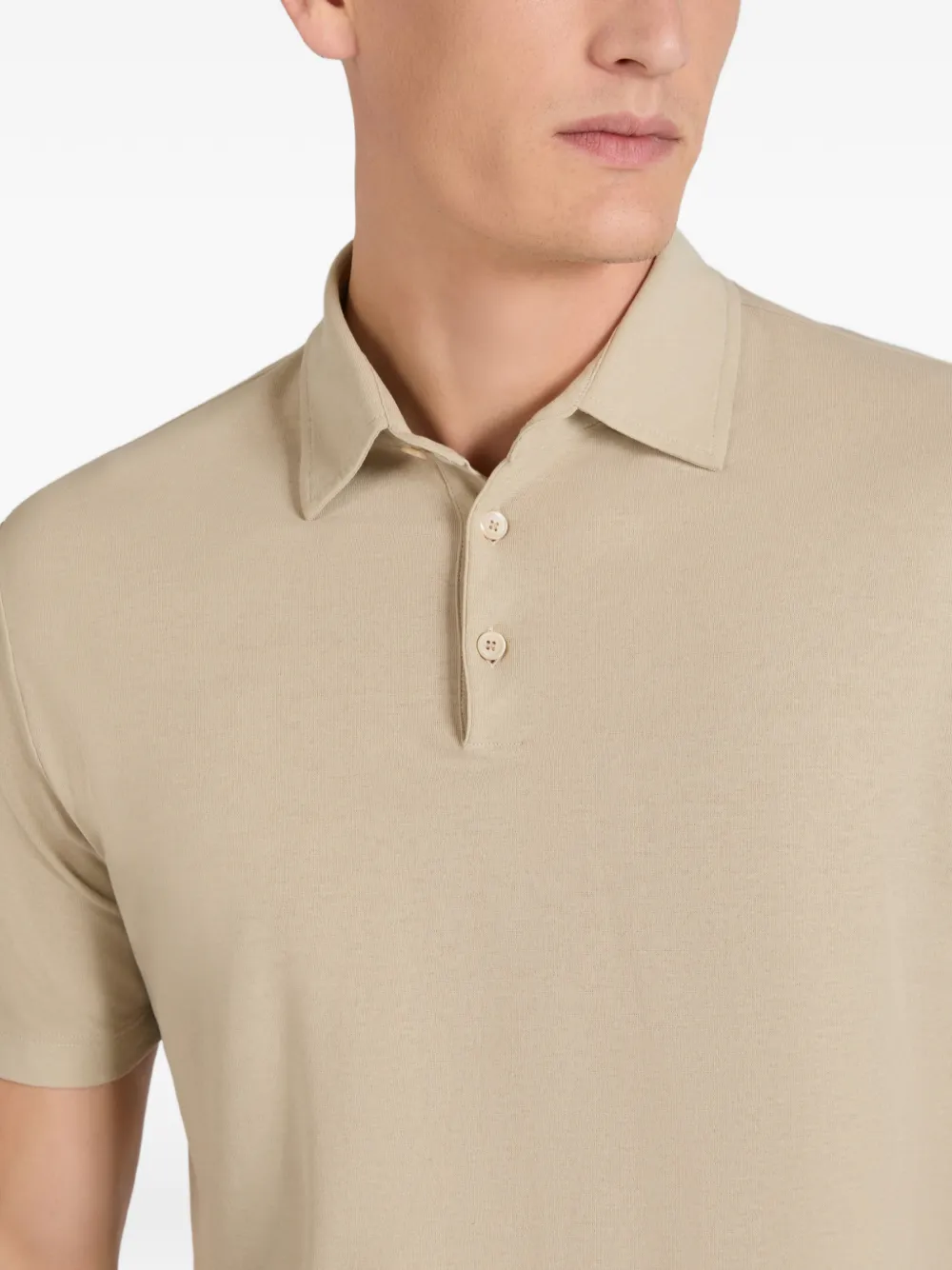 slowear Poloshirt met knopen Beige