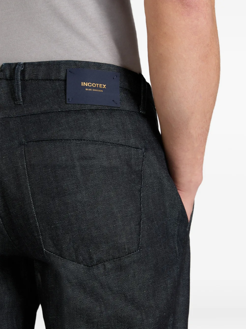 slowear Geplooide jeans met vijf zakken Blauw