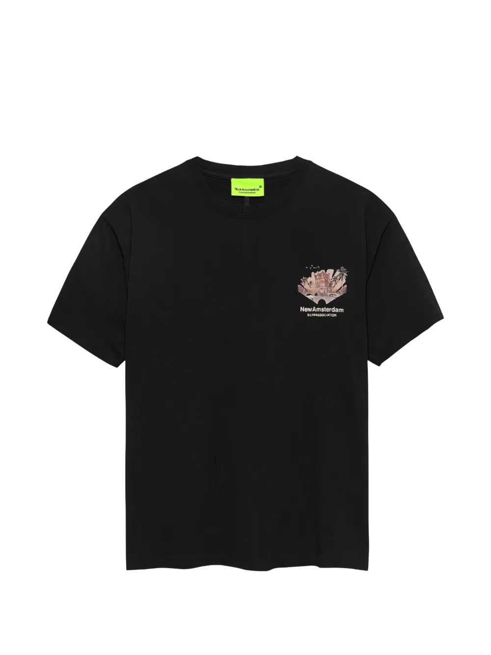 NEW AMSTERDAM Tropical print T-shirt - Nero