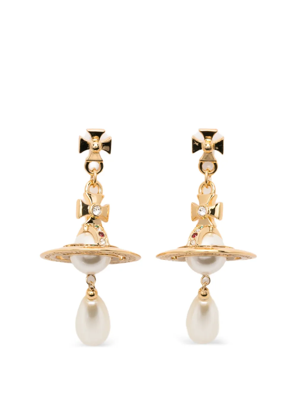 Vivienne Westwood Pearl Bijoux Necklace Gold FARFETCH HK