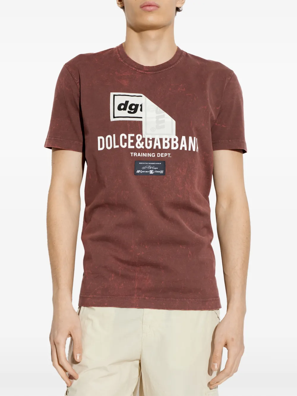 Dolce & Gabbana T-shirt met logoprint Rood