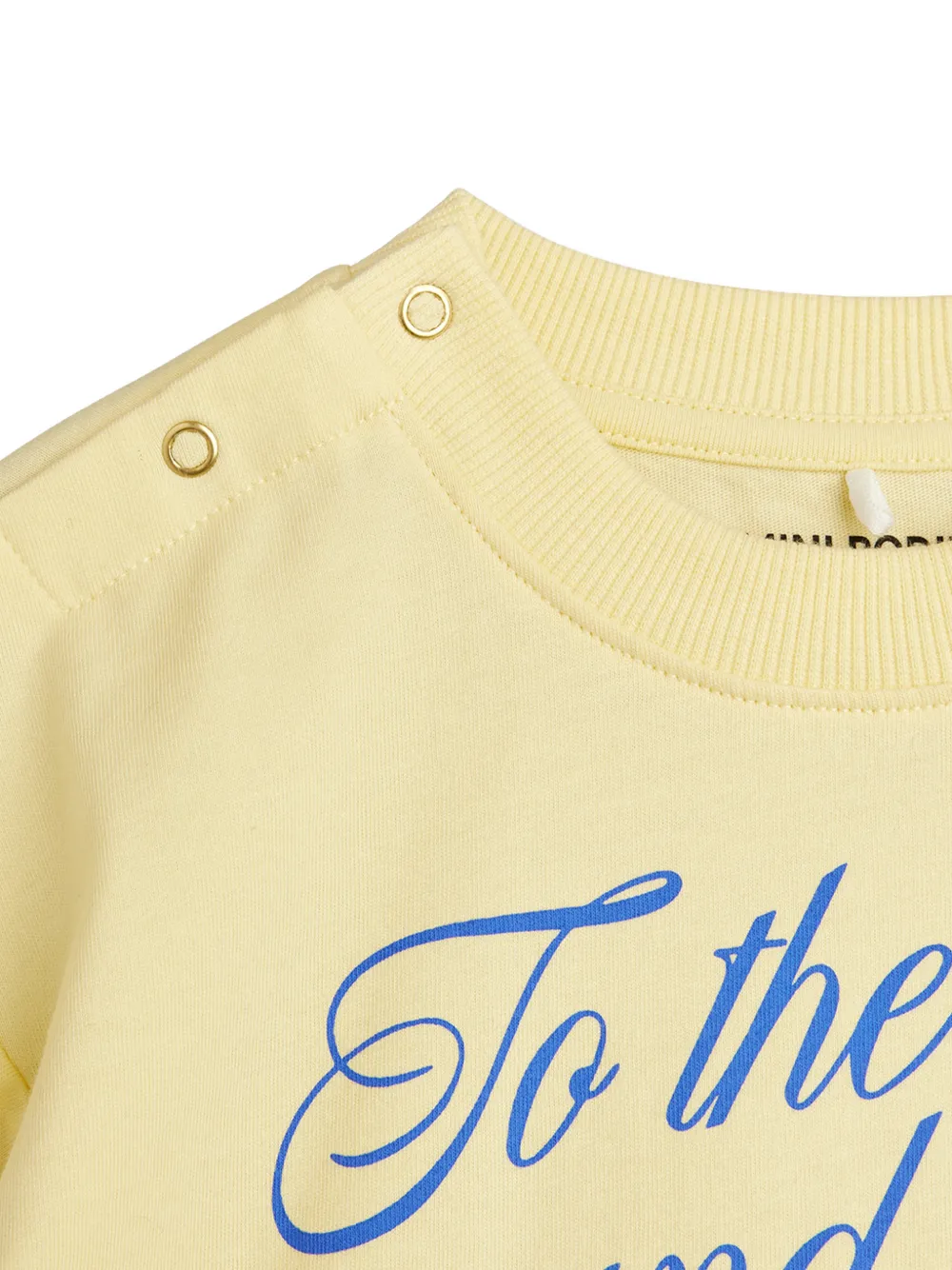 Mini Rodini Shortsset met To The Moon-print Geel