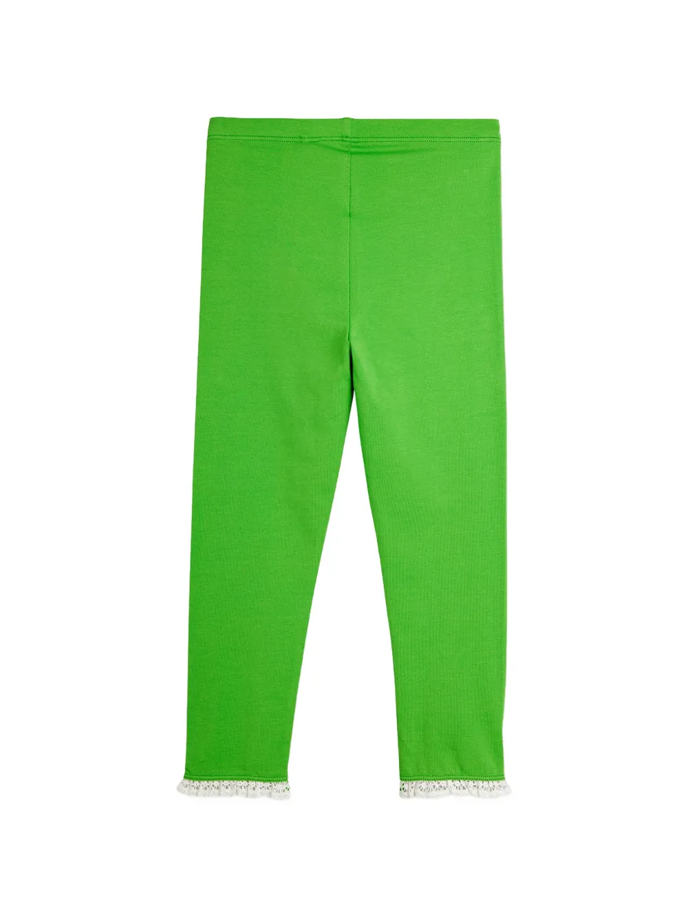  Mini Rodini To The Moon Lace Trim Trousers - Green 