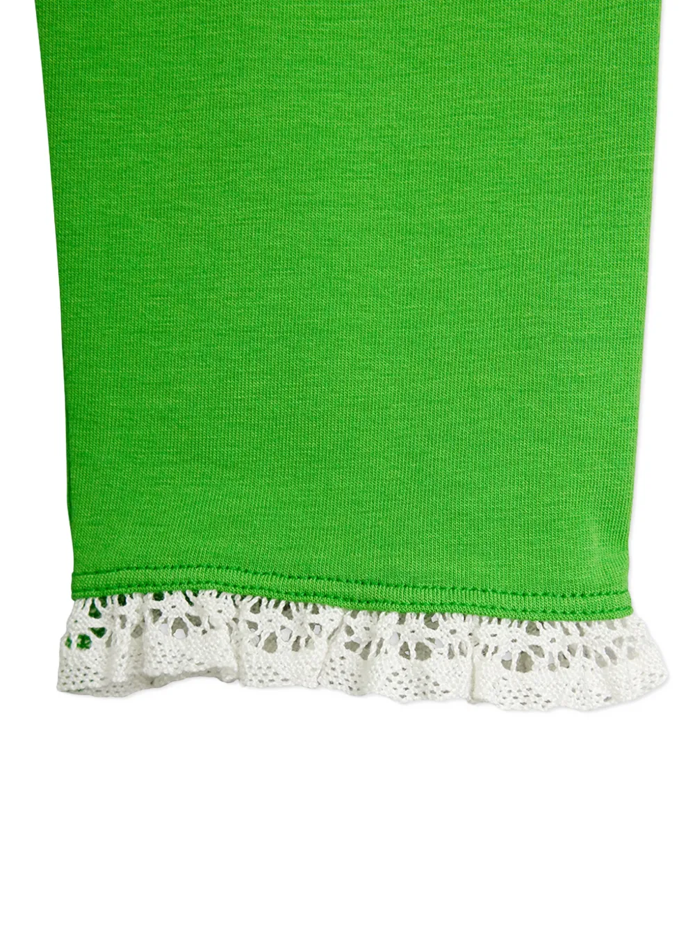  Mini Rodini To The Moon Lace Trim Trousers - Green 