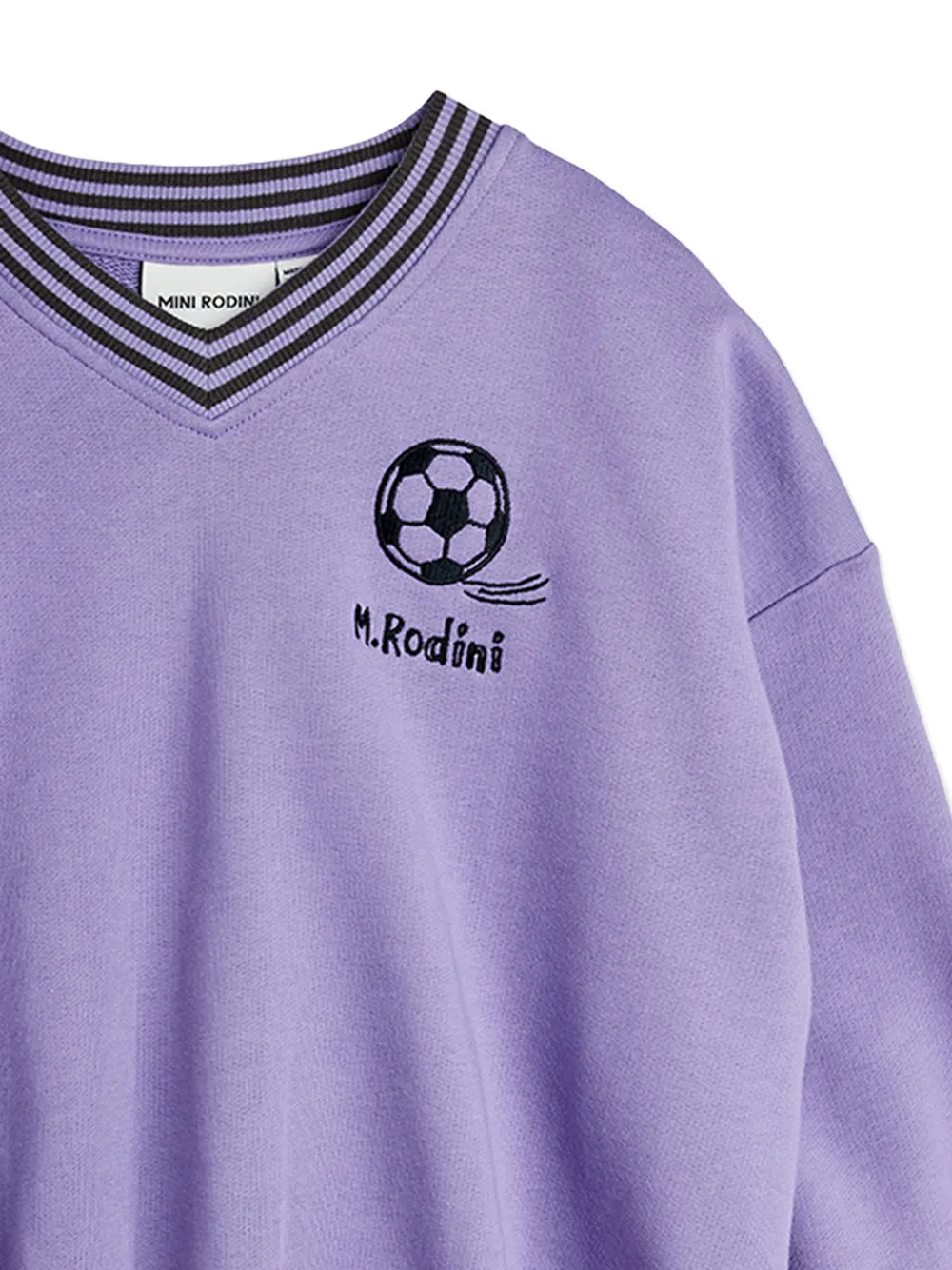  Mini Rodini Pull à Logo Brodé - Violet 