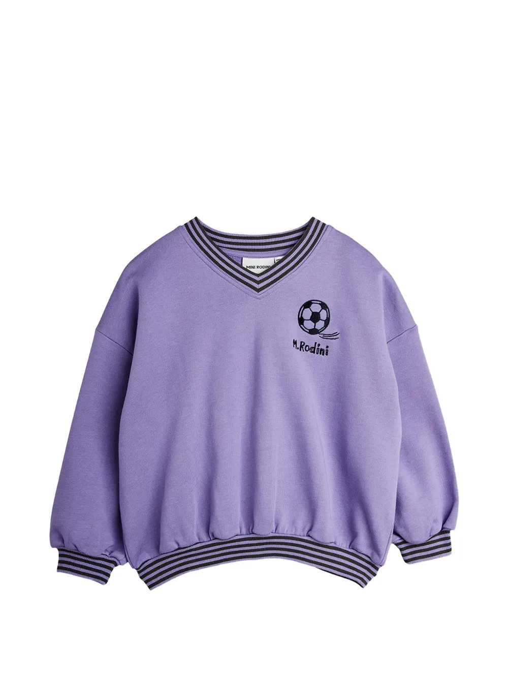 Mini Rodini football V-neck sweatshirt - Viola