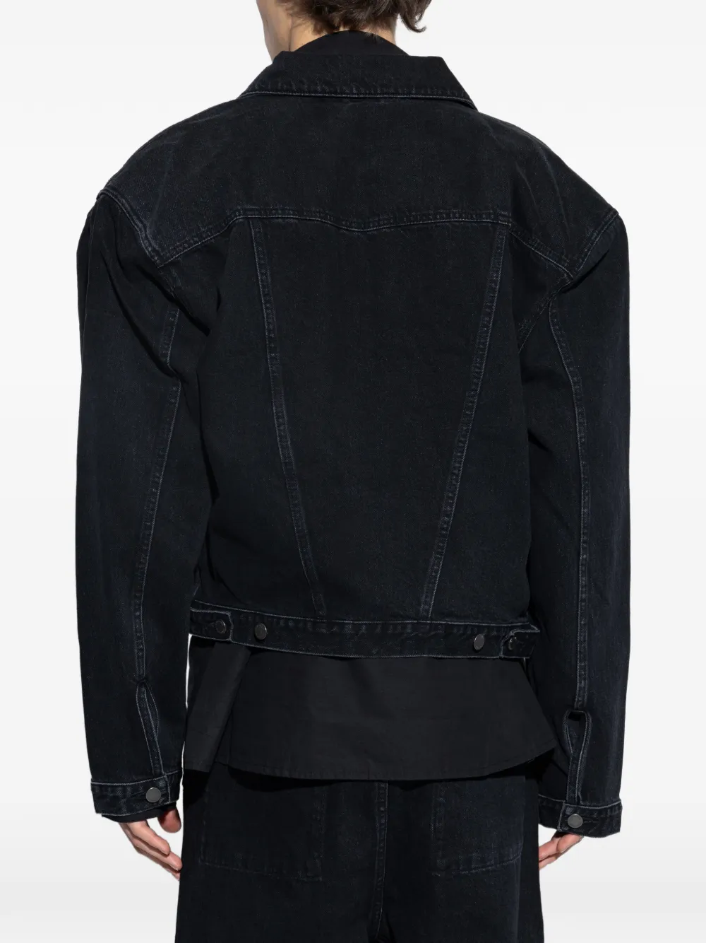 ENTIRE STUDIOS Denim jack met knopen Zwart