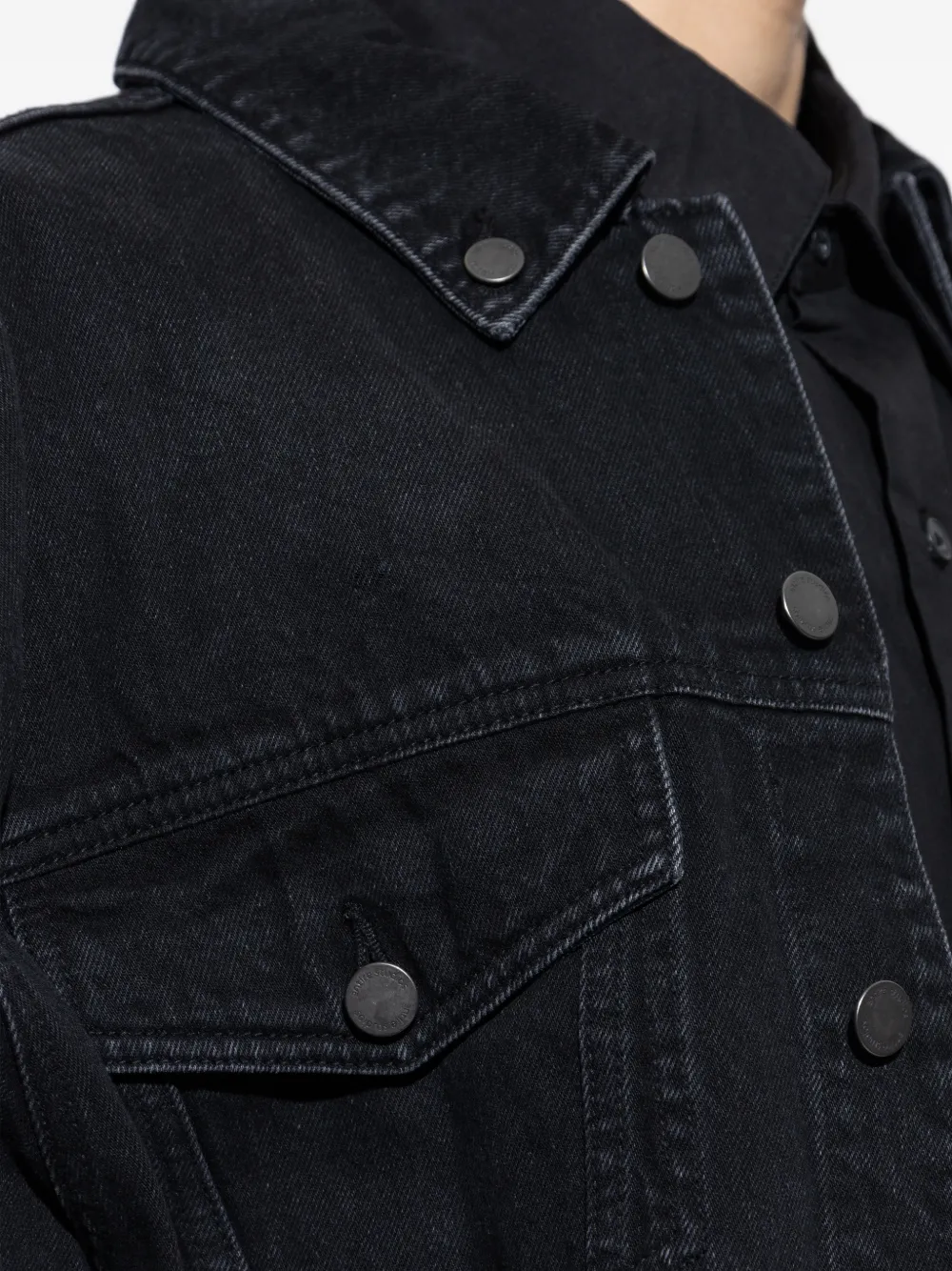 ENTIRE STUDIOS Denim jack met knopen Zwart