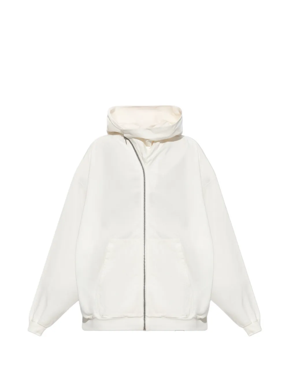Rick Owens DRKSHDW zip-up hoodie - Bianco