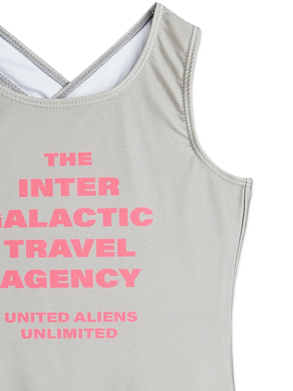  Mini Rodini Lettering-print Swimsuit - Grey 