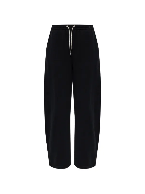 Alexander Wang Crystal Hotfix Drawcord Sweatpant in Black