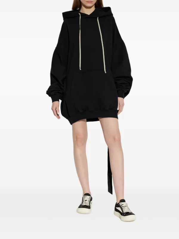 hooded black mini dress Black Hooded Dress