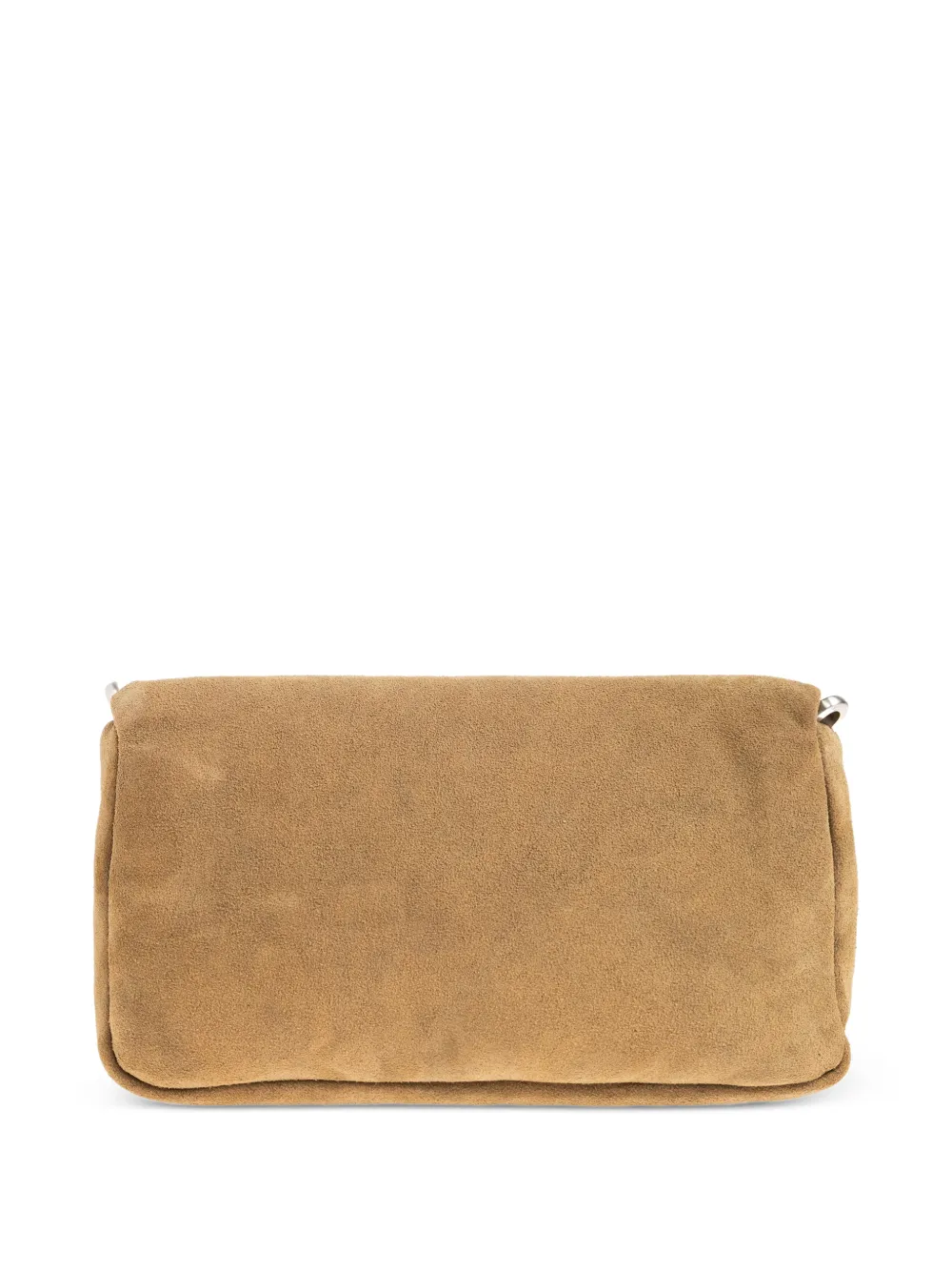 Rick Owens Temple Big Pillow Griffin clutch met metalen plakkaat Bruin