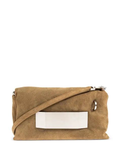 Rick Owens Temple Big Pillow Griffin metal-plaque clutch