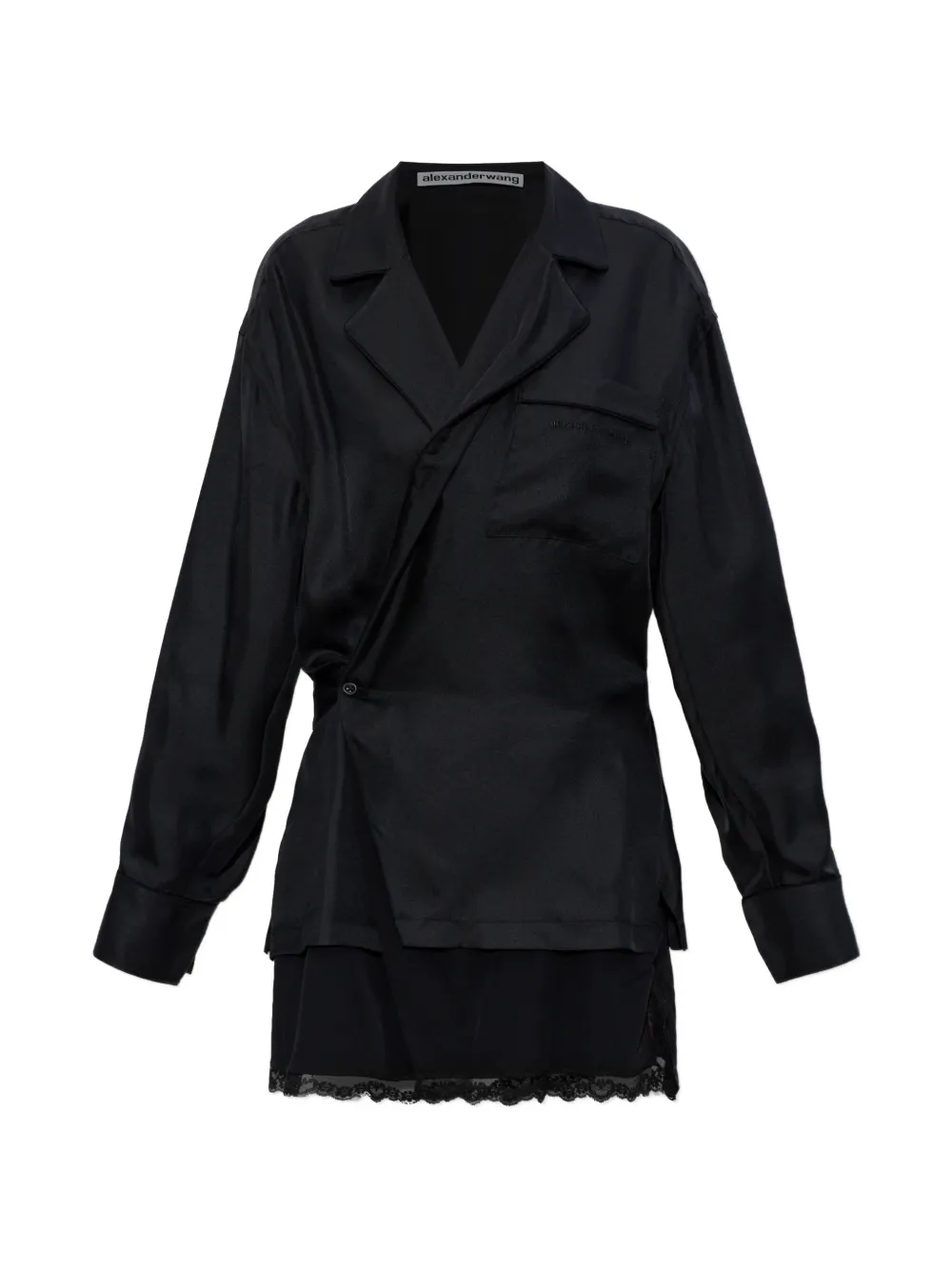 Alexander Wang wrap mini dress - Nero