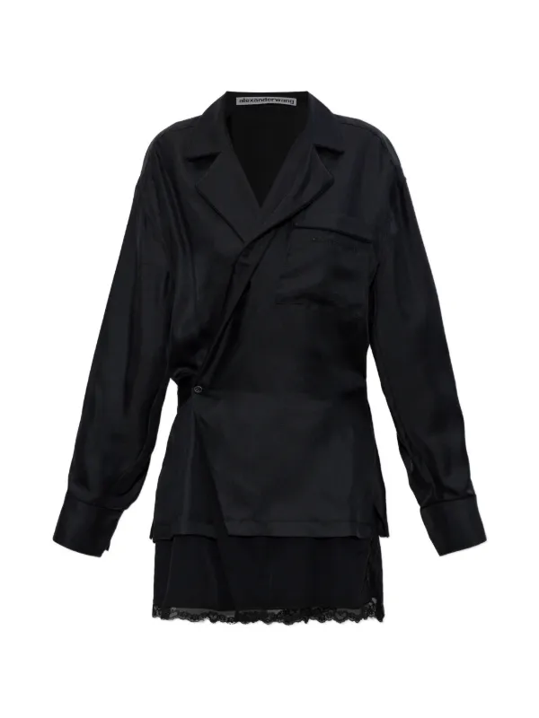 Alexander Wang Wrap Mini Dress in Black