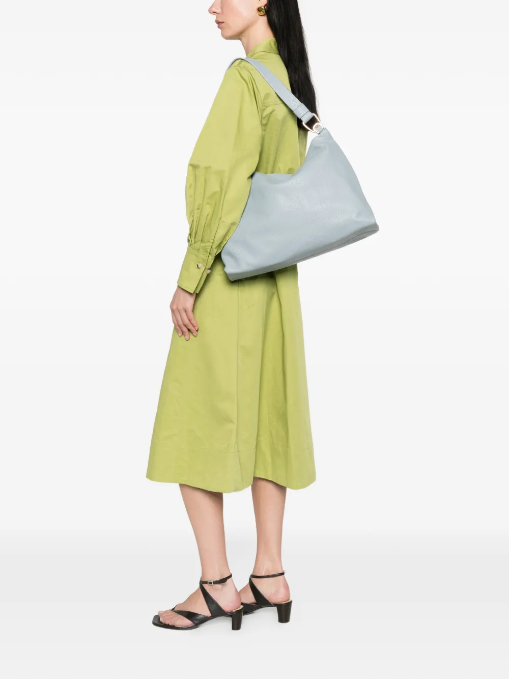  Cromia Shoulder Leather Tote Bag - Blue 