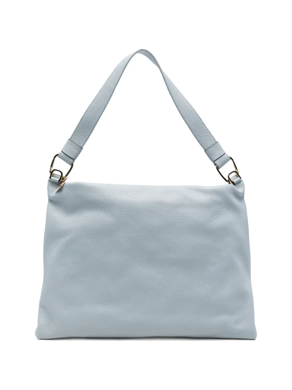 cromia shoulder leather tote bag - Blu