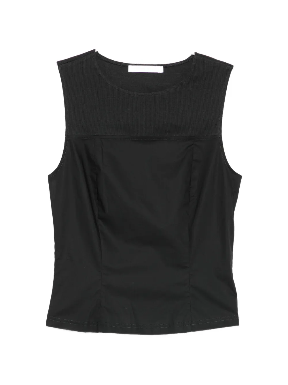 Samsoe & Samsoe Ribbed-panel Vest In Black