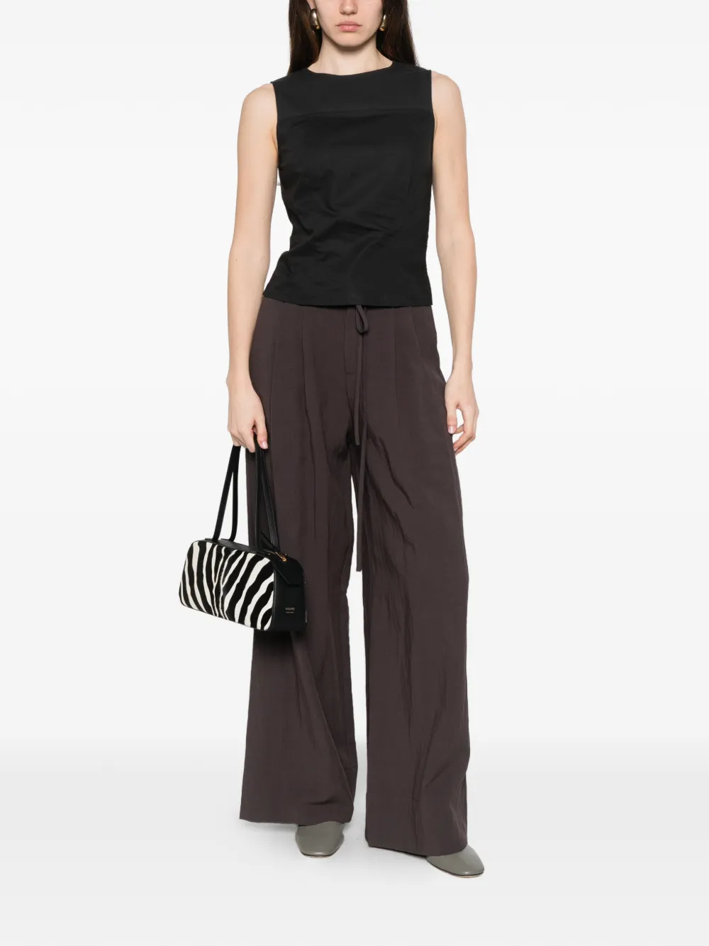  Samsoe Samsoe Ribbed-panel Vest - Black 
