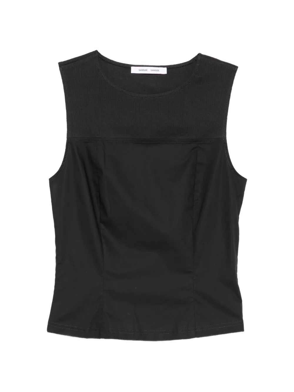 SAMSOE SAMSOE ribbed-panel vest - Nero
