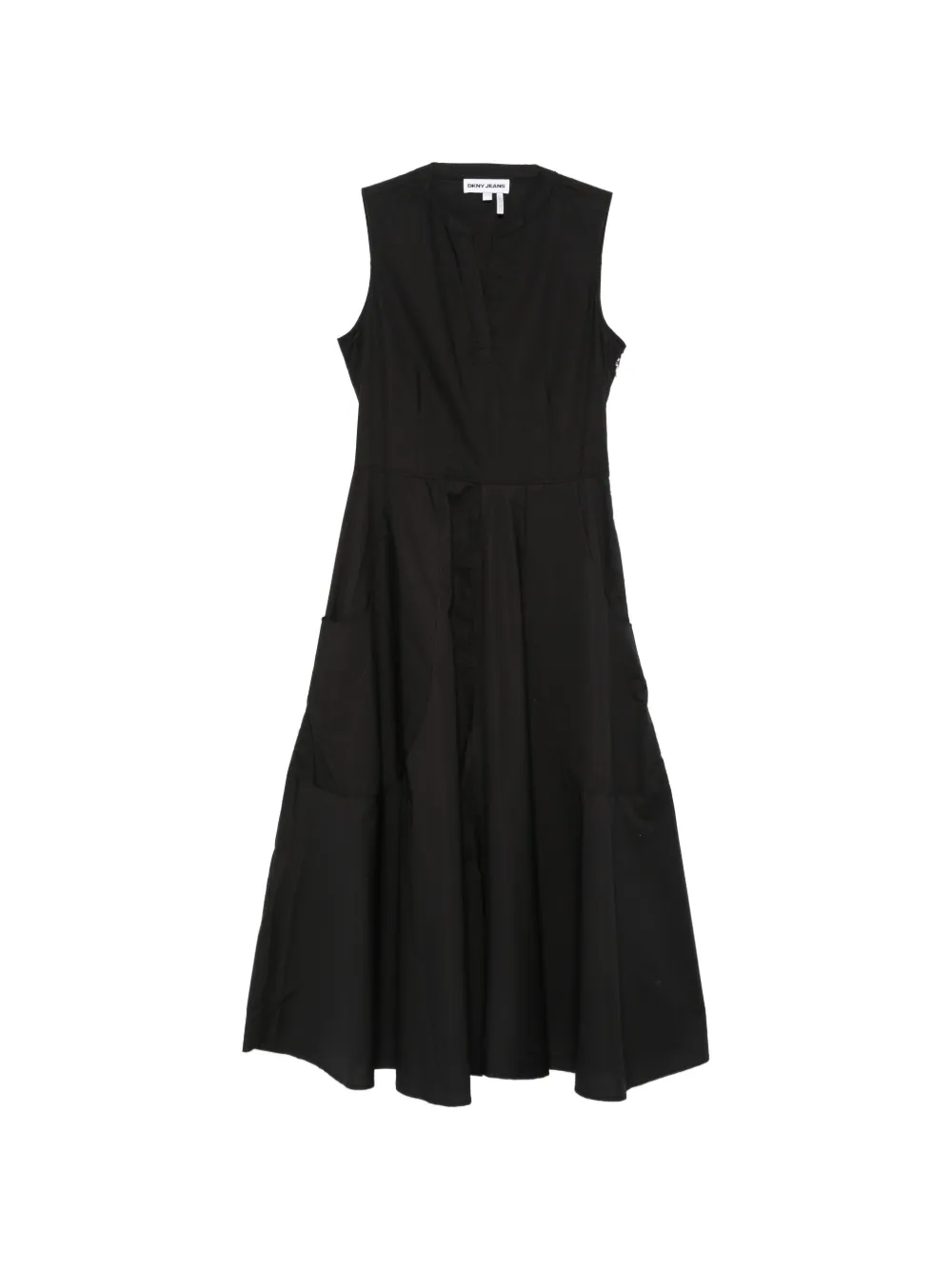 DKNY V-neck midi dress - Nero