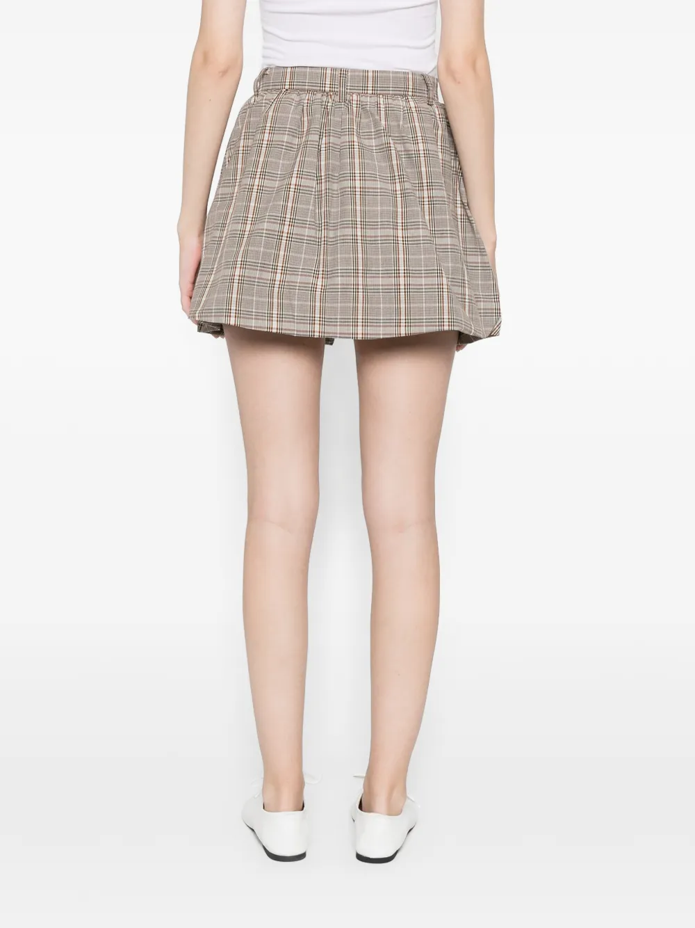 Baum Und Pferdgarten Samaya geruite mini-rok Beige