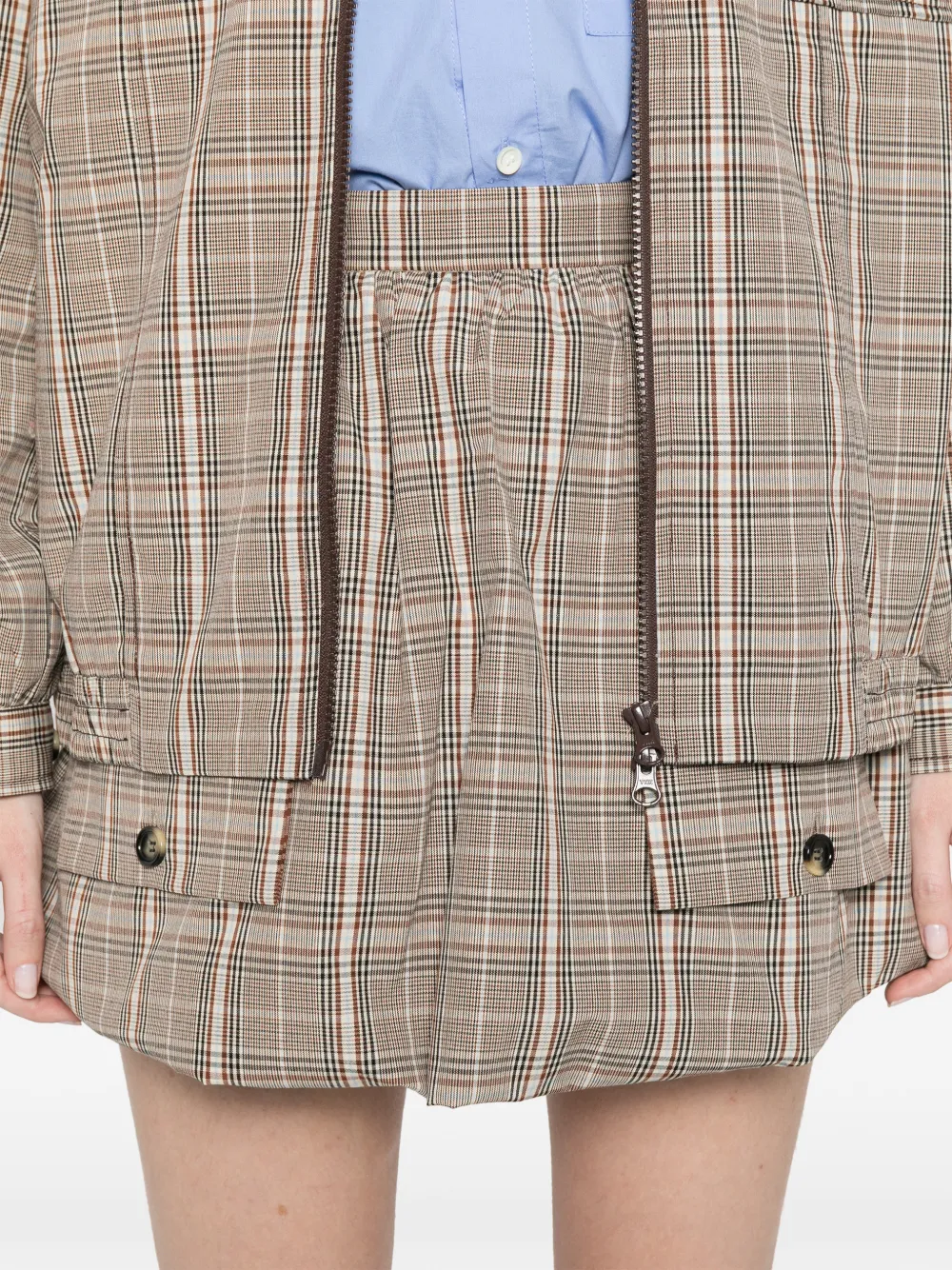 Baum Und Pferdgarten Samaya geruite mini-rok Beige
