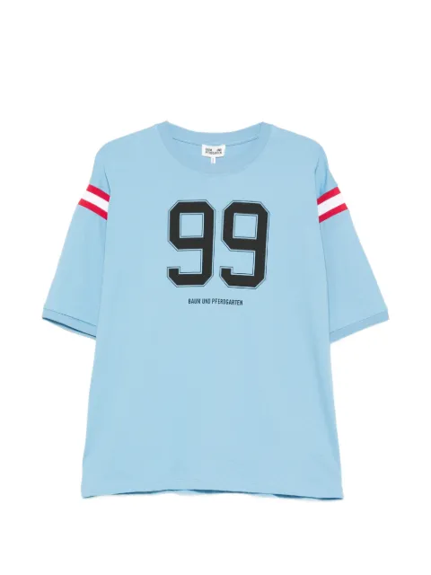 Baum Und Pferdgarten 그래픽 반소매 티셔츠