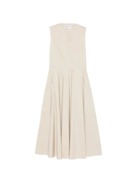 DKNY robe mi-longue à col v et poches