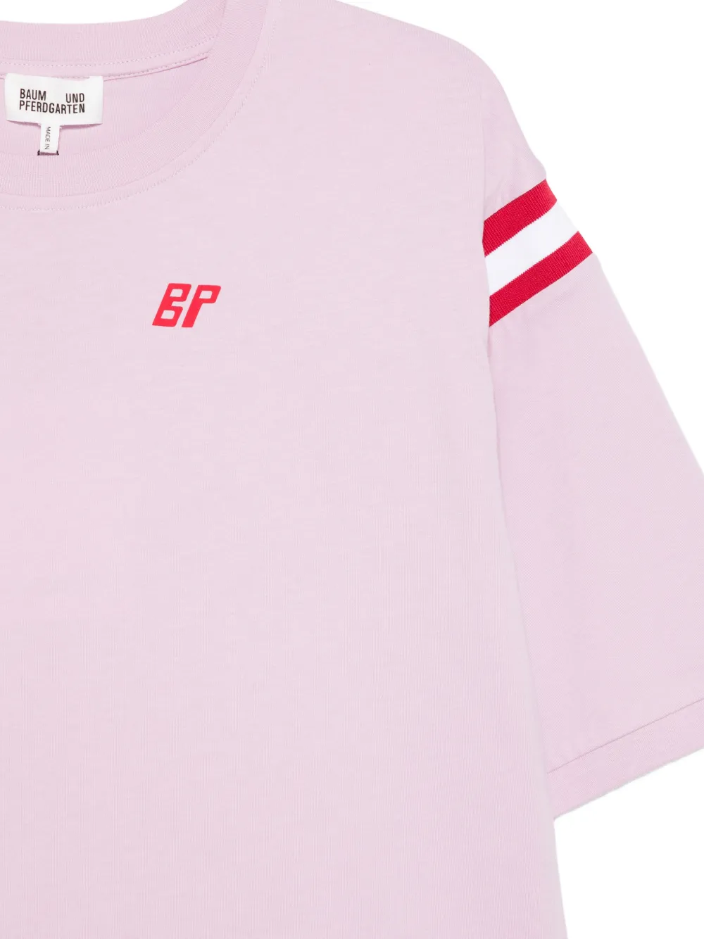  Baum Und Pferdgarten Sleeve Detail T-shirt - Pink 