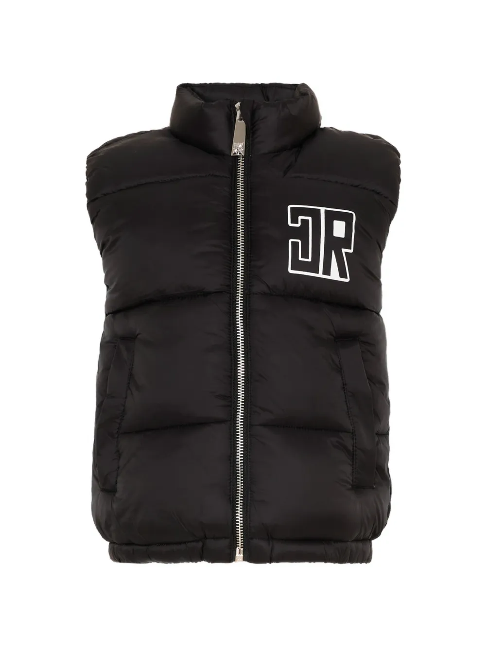 John Richmond Junior zip logo-detail gilet - Schwarz
